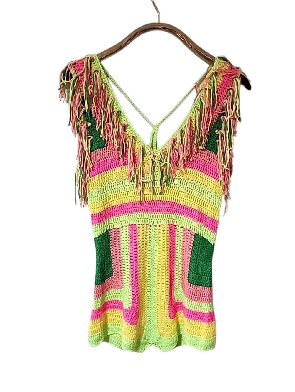 Poshbyv Crochet Romper. Nwt Size Medium - Picture 5 of 8